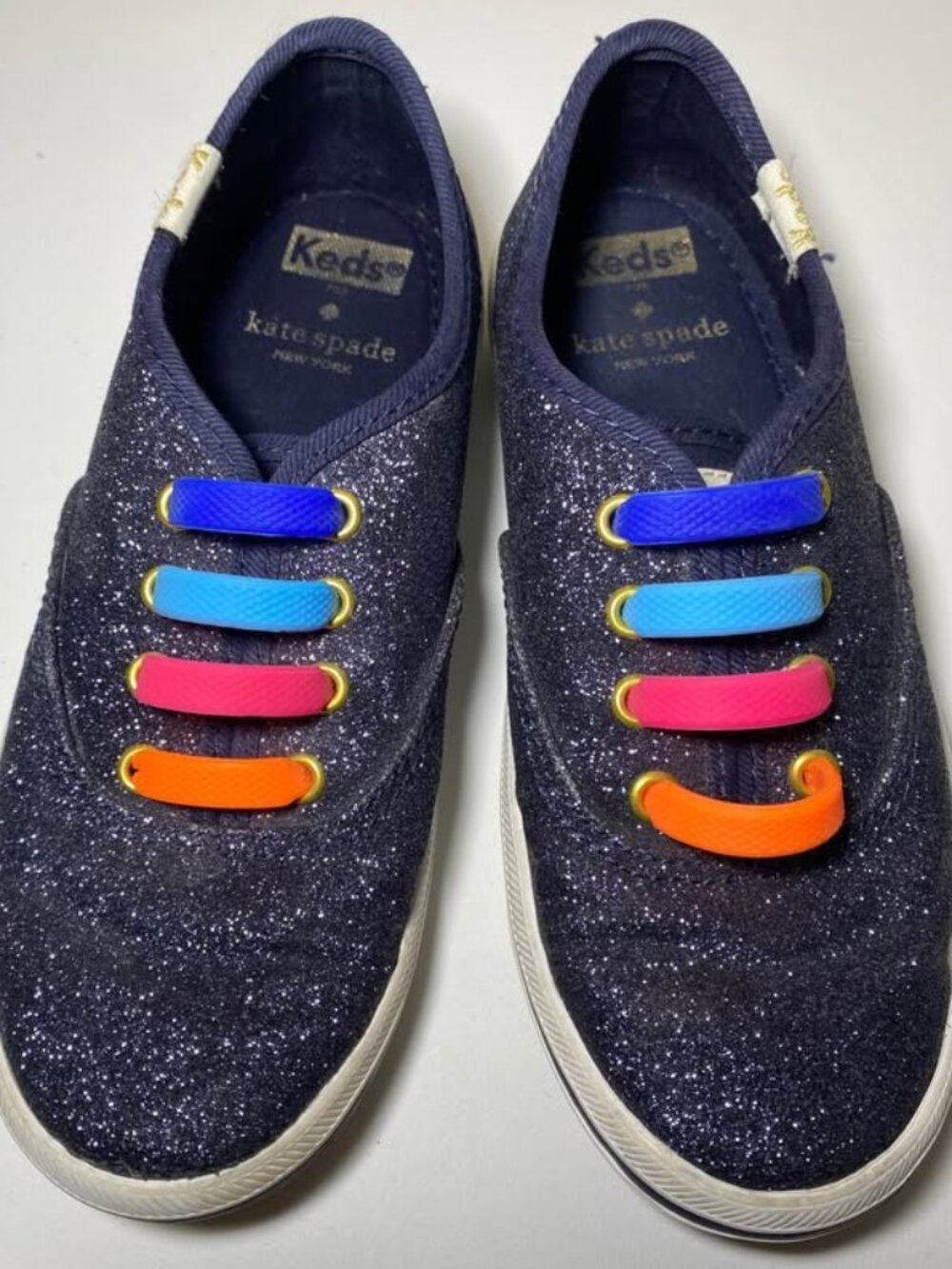 Keds x Kate Spade New York Navy Glitter Sneakers Size 11 (Little Girl)